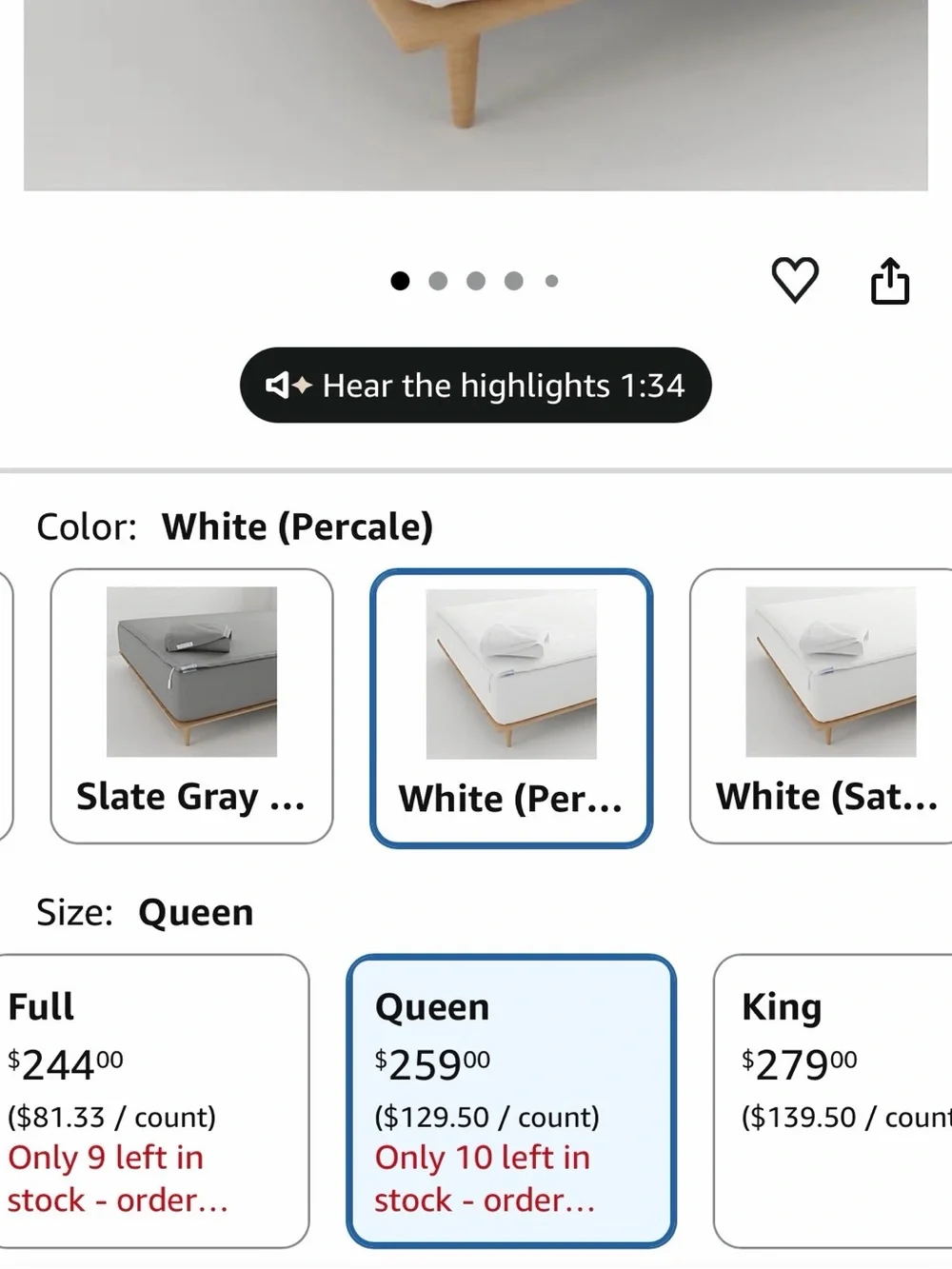 White Bedding Sheet Set - Easy Zip
